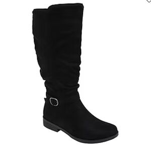 Black Suede-like Women's Boots